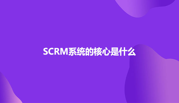 SCRM系统的核心是什么