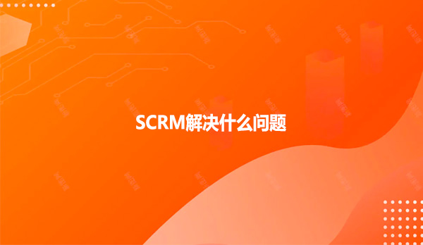 SCRM解决什么问题