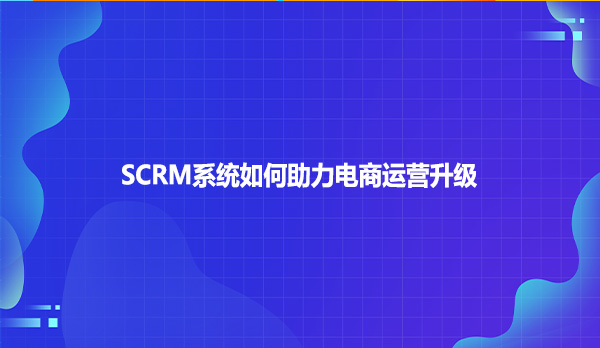 SCRM系统如何助力电商运营升级