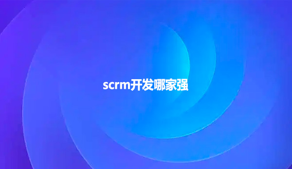 scrm开发哪家强