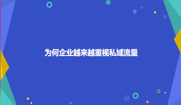 为何企业越来越重视私域流量？