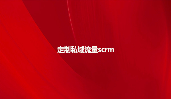 定制私域流量scrm