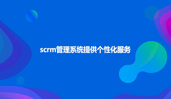 scrm管理系统提供个性化服务